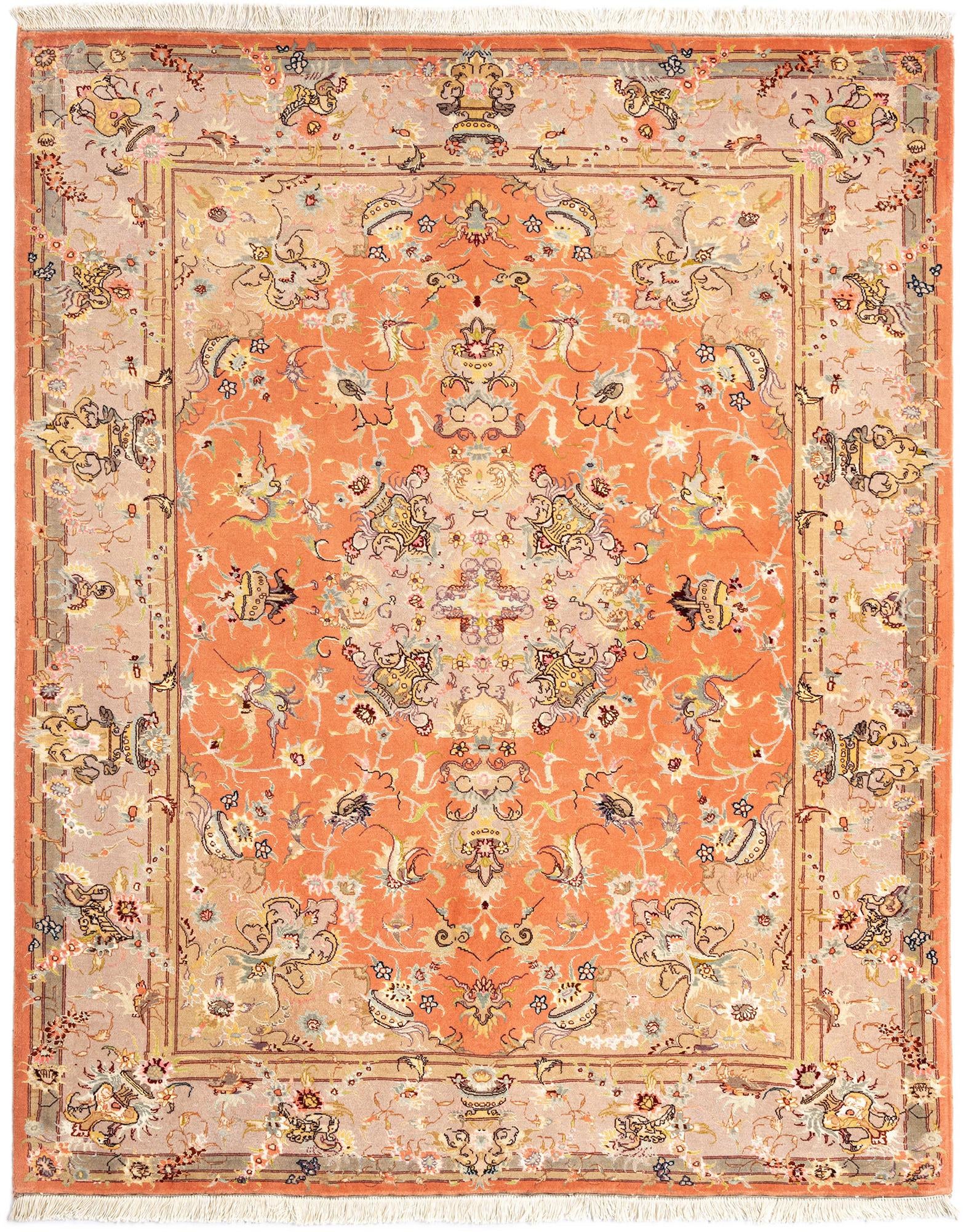 Pink 5 2 X 6 7 Tabriz Rug Rugs pink-5-2-x-6-7-tabriz-rug-rugs