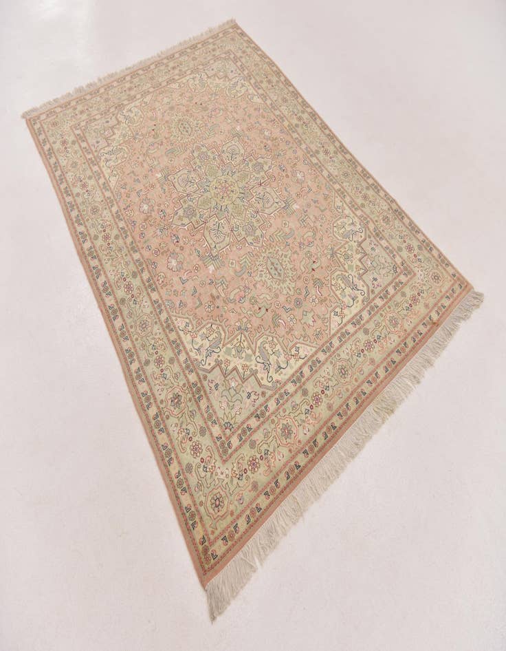 Detail image of  5' x 6' 7  Hand Knotted Tabriz Persian Rug