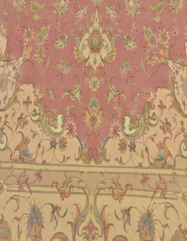 Detail image of  8' 1 x 11' 9  Hand Knotted Tabriz Persian Rug