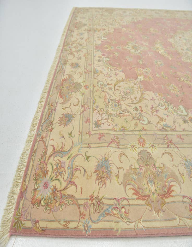 Detail image of  8' 1 x 11' 9  Hand Knotted Tabriz Persian Rug