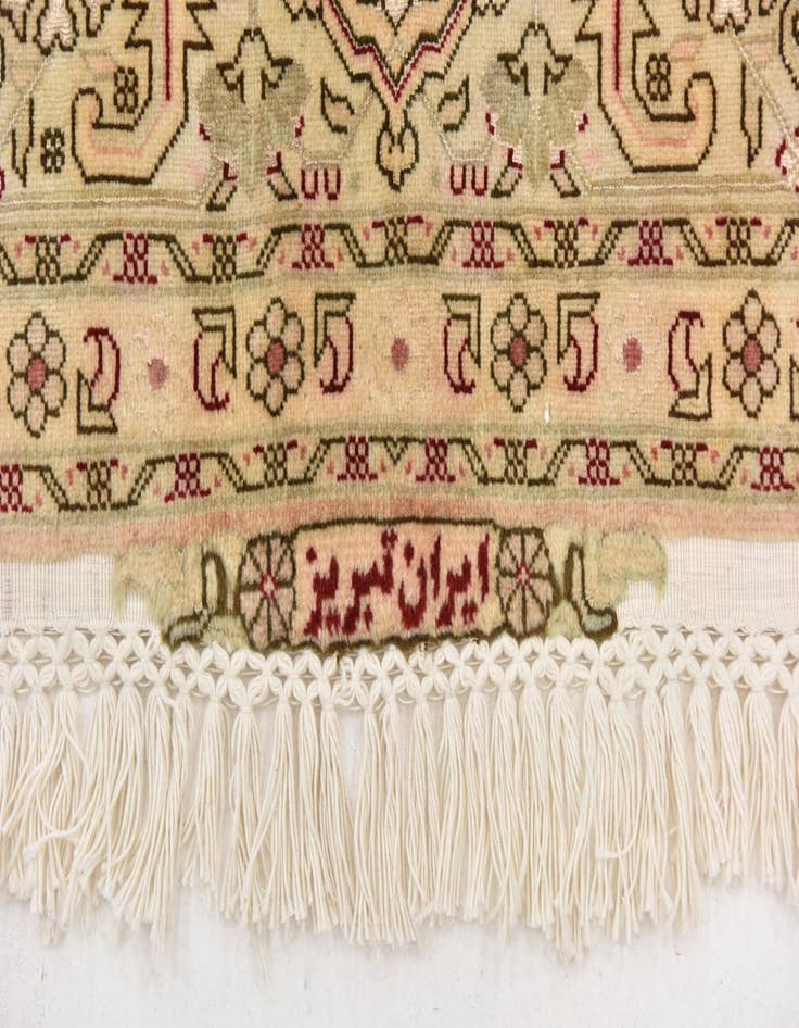 Detail image of  6' 8 x 10'  Hand Knotted Tabriz Persian Rug