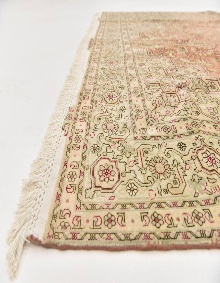 Detail image of  6' 8 x 10'  Hand Knotted Tabriz Persian Rug