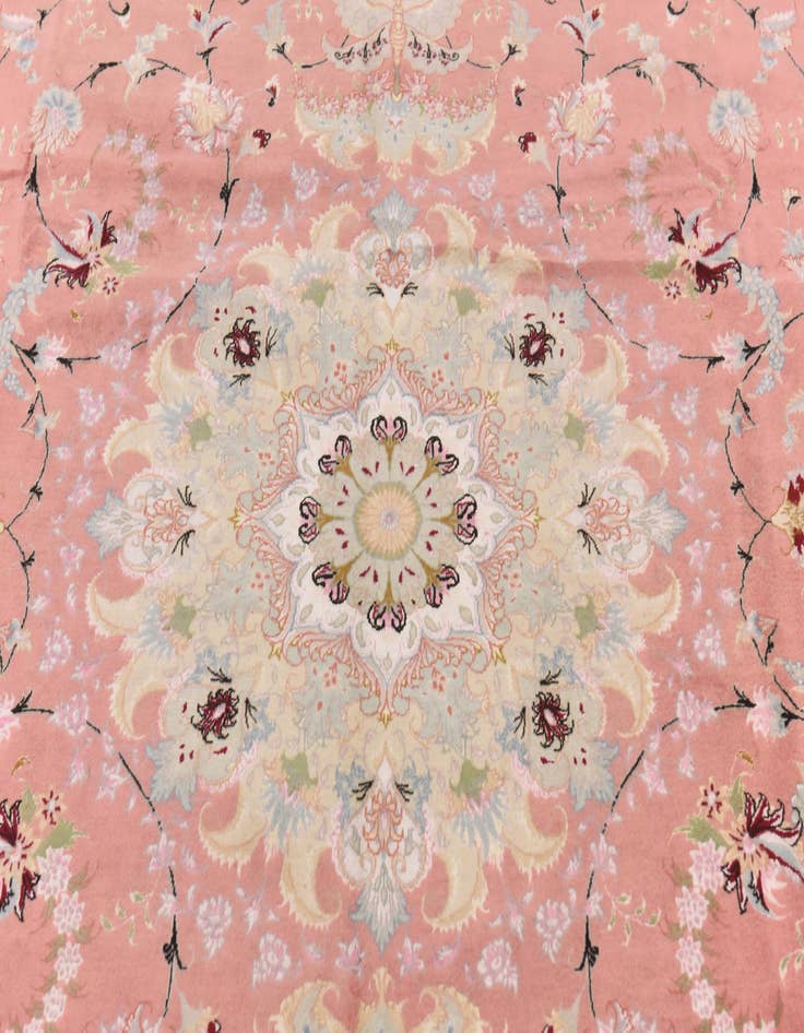 Detail image of  6' 7 x 9' 10  Hand Knotted Tabriz Persian Rug