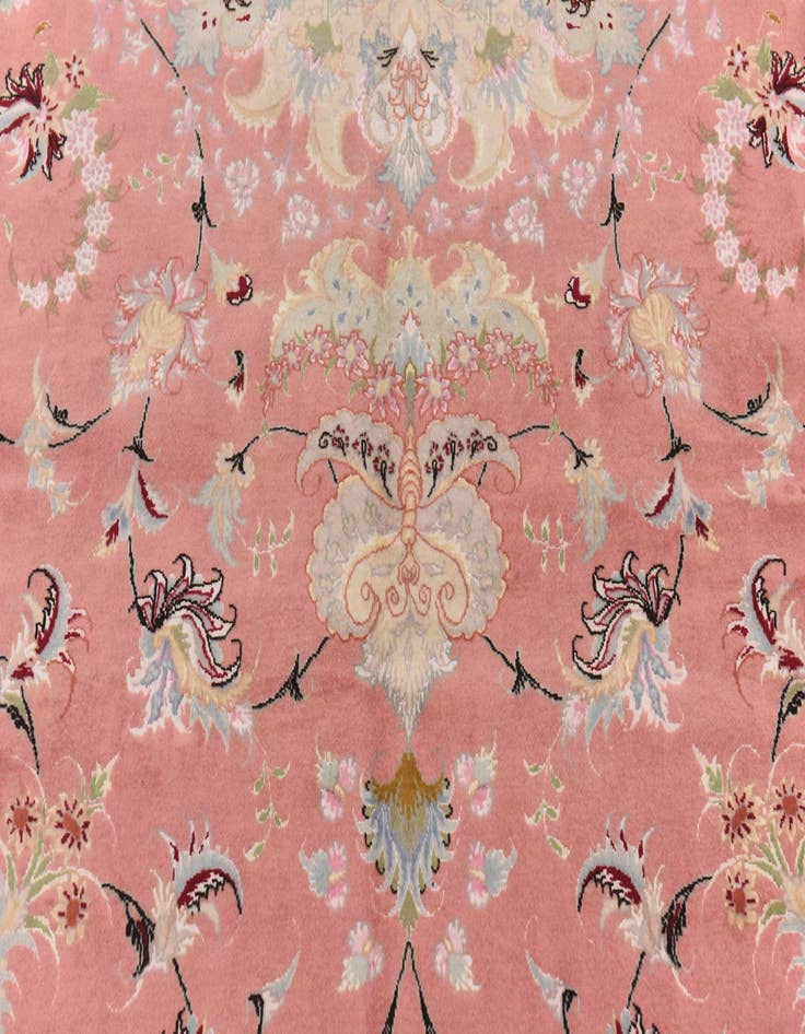 Detail image of  6' 7 x 9' 10  Hand Knotted Tabriz Persian Rug