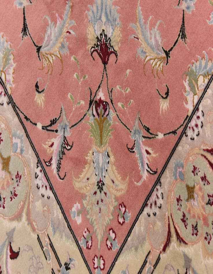 Detail image of  6' 7 x 9' 10  Hand Knotted Tabriz Persian Rug