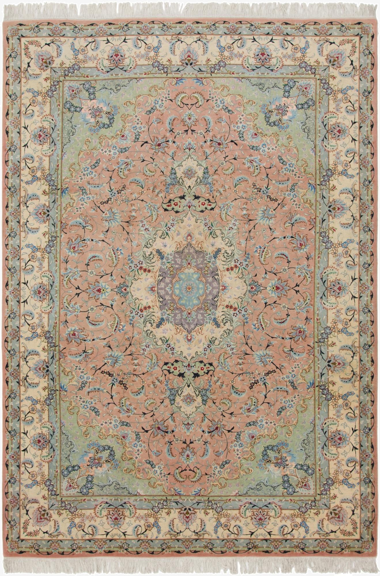 6' 6 x 9' 8  Hand Knotted Tabriz Persian Rug