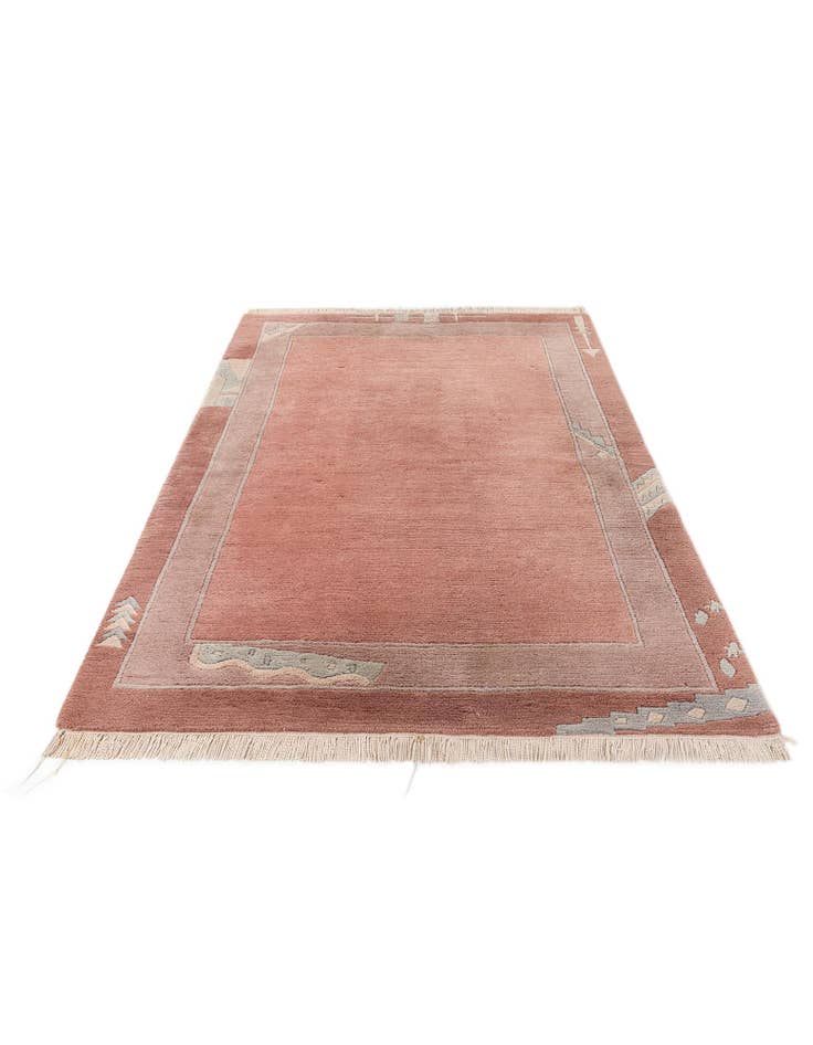 Detail image of  4' 7 x 6' 4  Hand Knotted Tibet Wool Rug