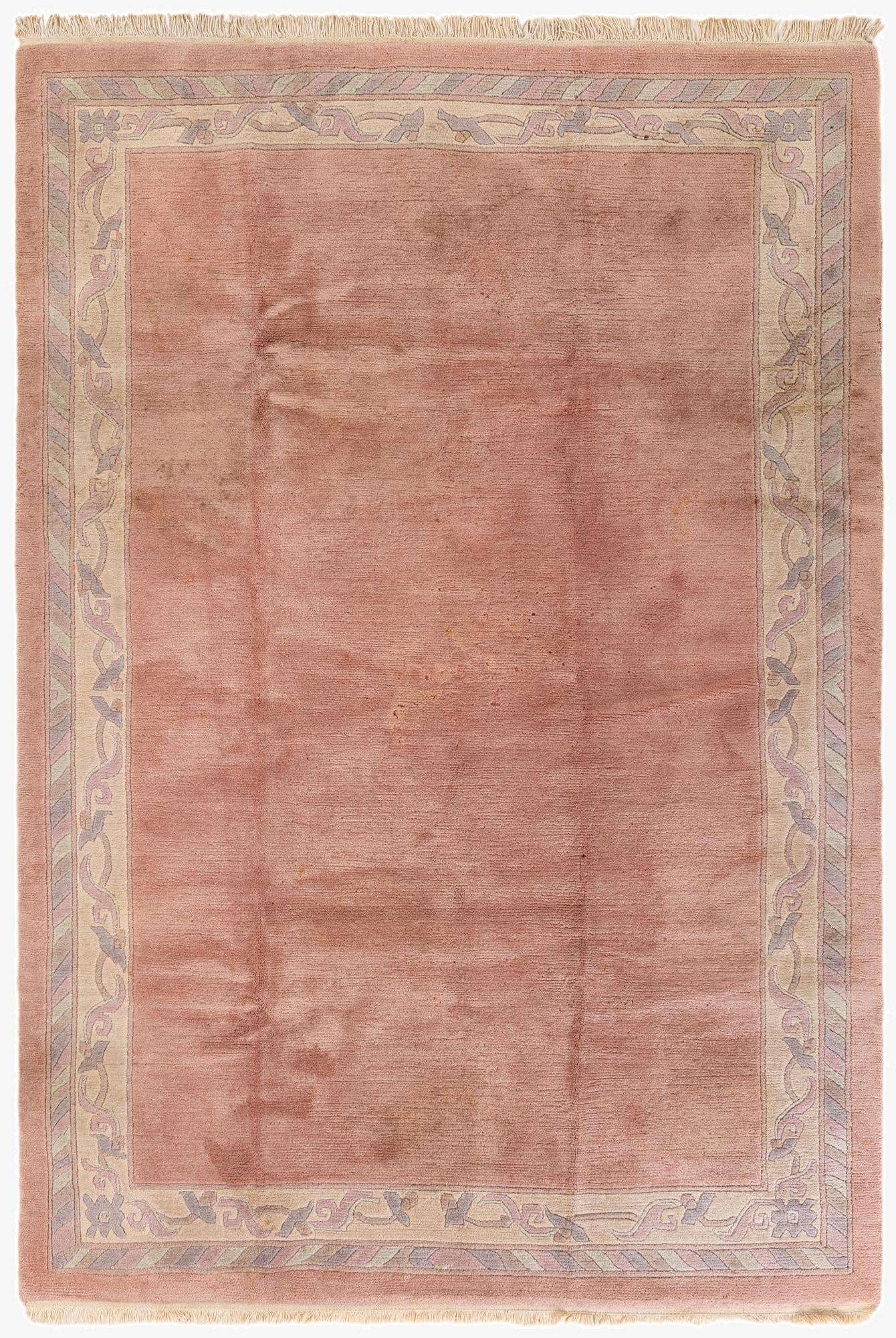  6' 8 x 9' 10  Hand Knotted Tibet Wool Rug