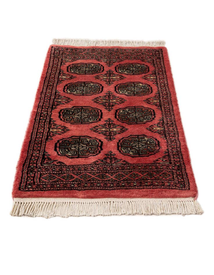 Detail image of  2' x 3' 5  Hand Knotted Torkaman Persian Wool Rug