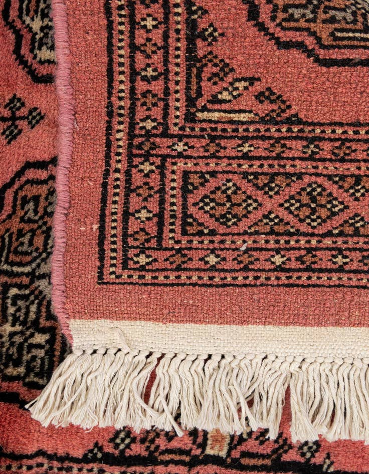 Detail image of  2' x 3' 5  Hand Knotted Torkaman Persian Wool Rug