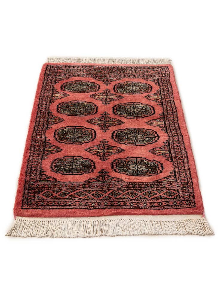 Detail image of  2' 2 x 3' 3  Hand Knotted Torkaman Persian Wool Rug