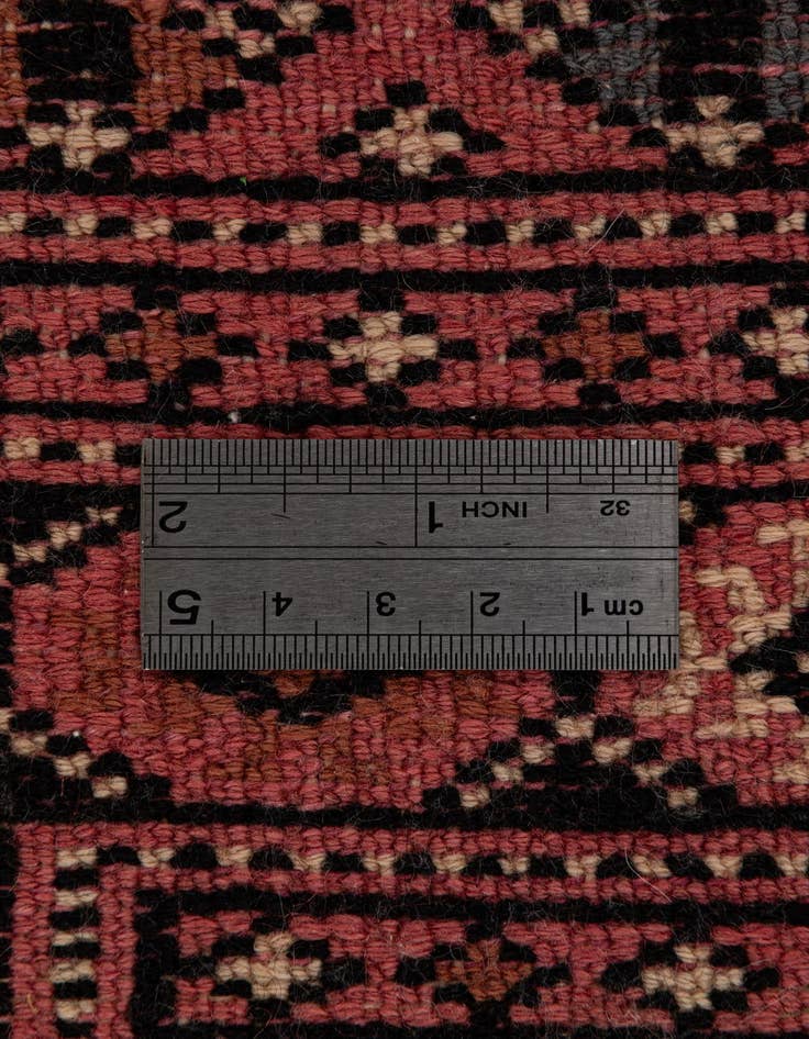 Detail image of  4' 2 x 6' 2  Hand Knotted Torkaman Persian Wool Rug