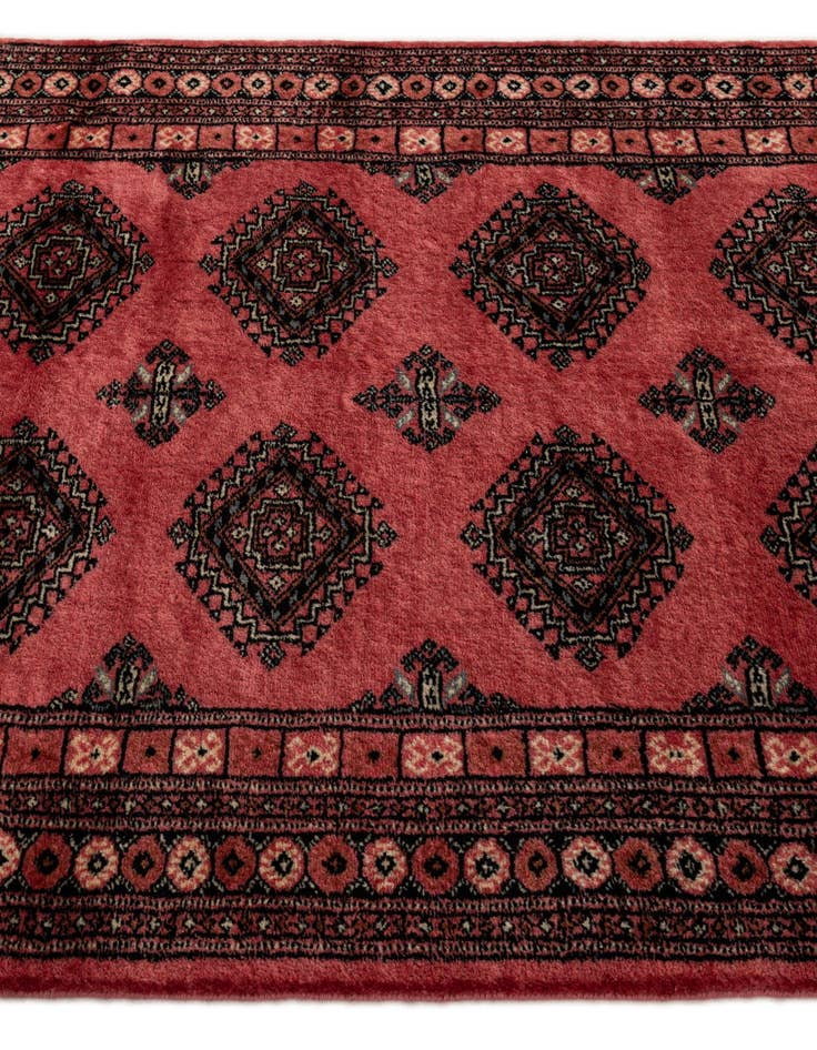 Detail image of  4' 2 x 6' 2  Hand Knotted Torkaman Persian Wool Rug