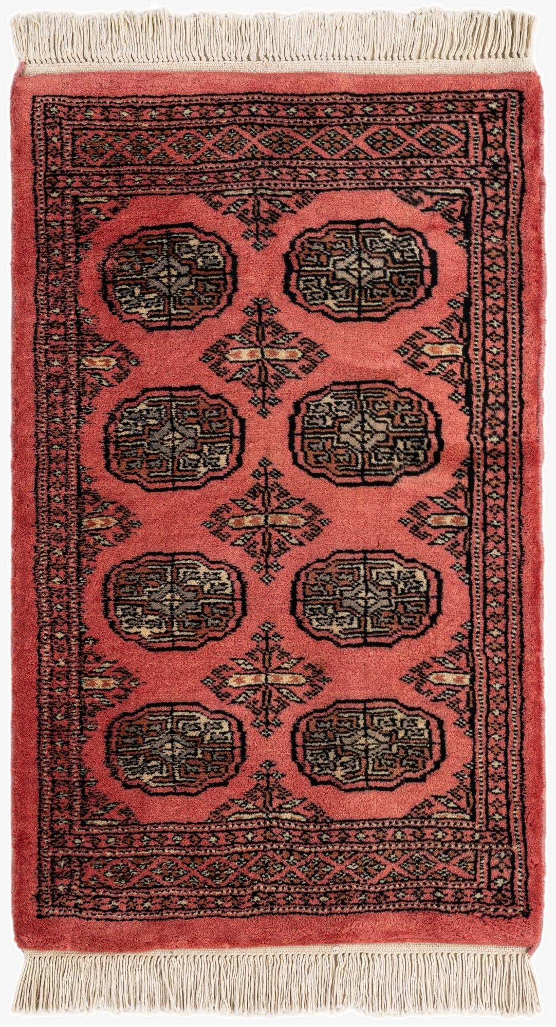  2' x 3' 5  Hand Knotted Torkaman Persian Wool Rug