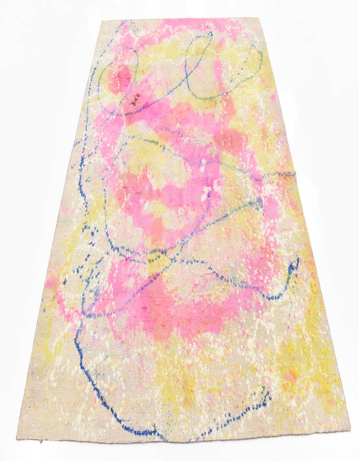 Detail image of  4' 10 x 6' 3  Hand Knotted Ultra Vintage Persian Wool Rug