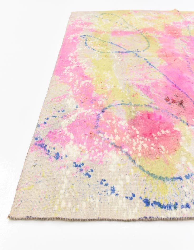 Detail image of  4' 10 x 6' 3  Hand Knotted Ultra Vintage Persian Wool Rug