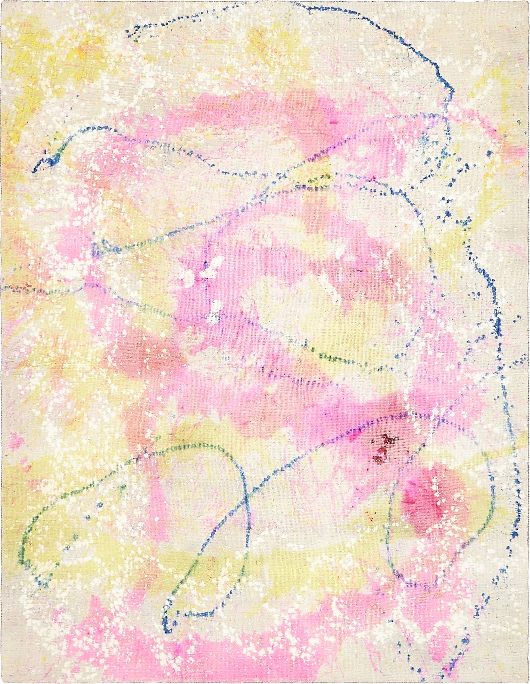  4' 10 x 6' 3  Hand Knotted Ultra Vintage Persian Wool Rug