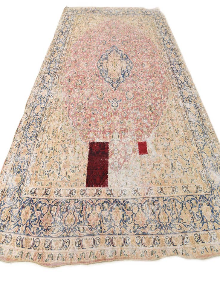 Detail image of  9' 8 x 13' 4  Hand Knotted Ultra Vintage Persian Wool Rug