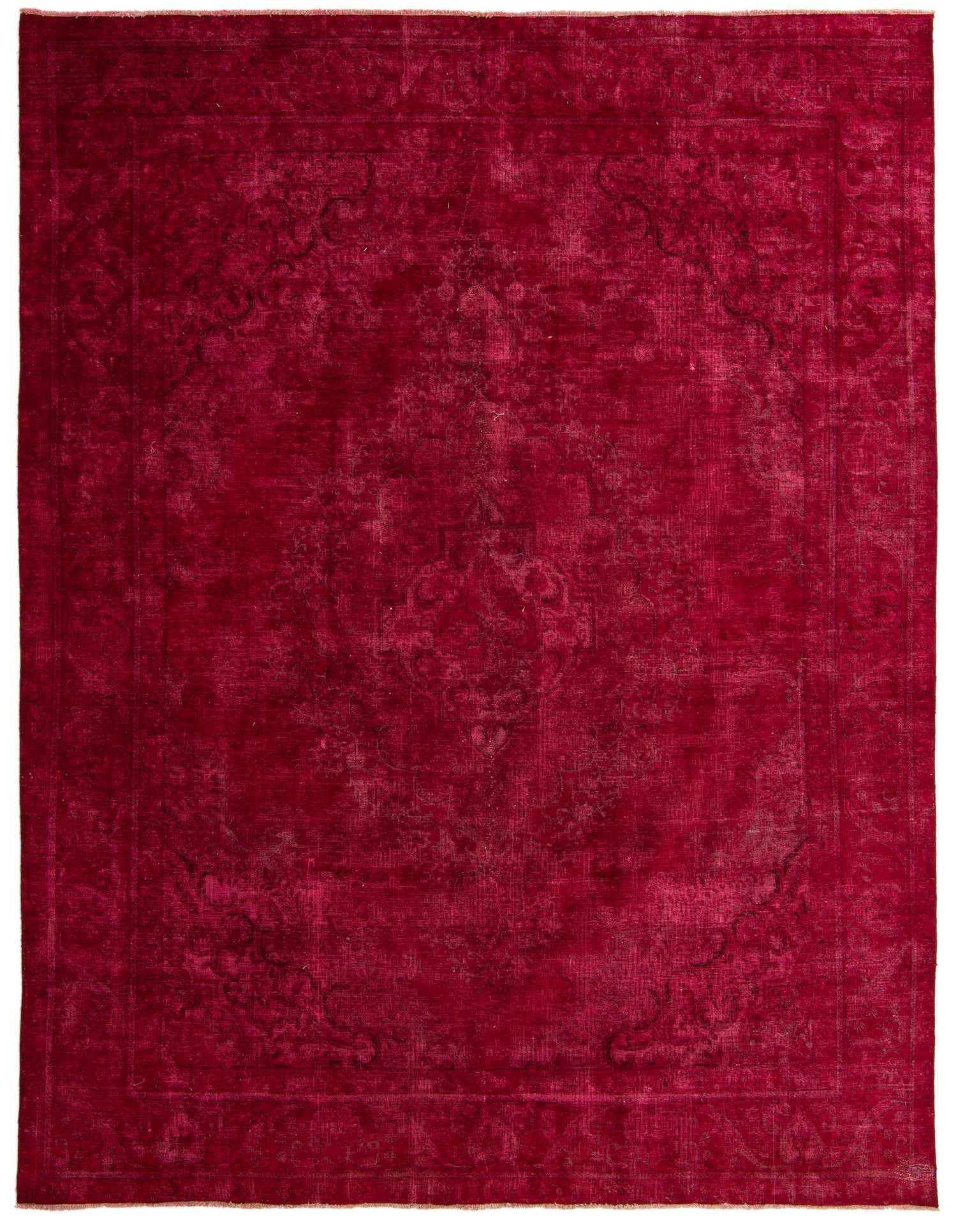 A 10x13 rectangular pink Persian-style rug with a distressed medallion pattern, suitable for a living room.