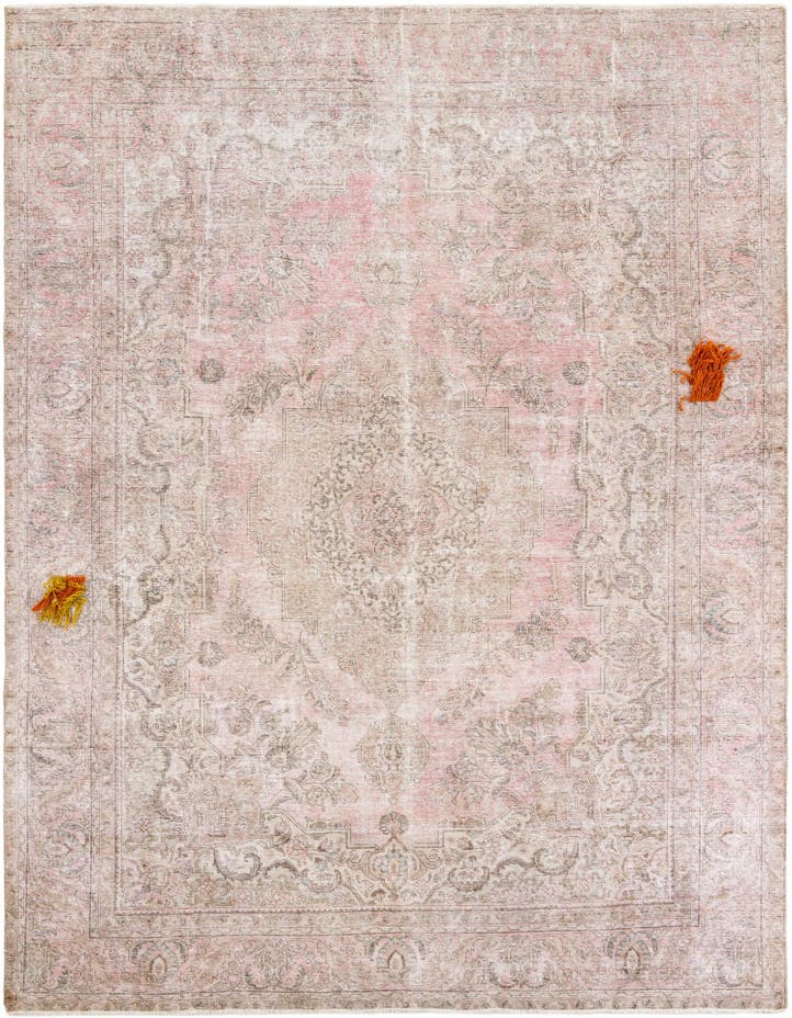  9' 2 x 12' 5  Hand Knotted Ultra Vintage Persian W...
