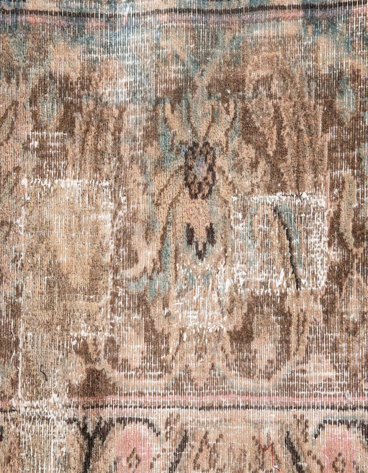 Detail image of  9' 8 x 11' 10  Hand Knotted Ultra Vintage Persian Wool Rug