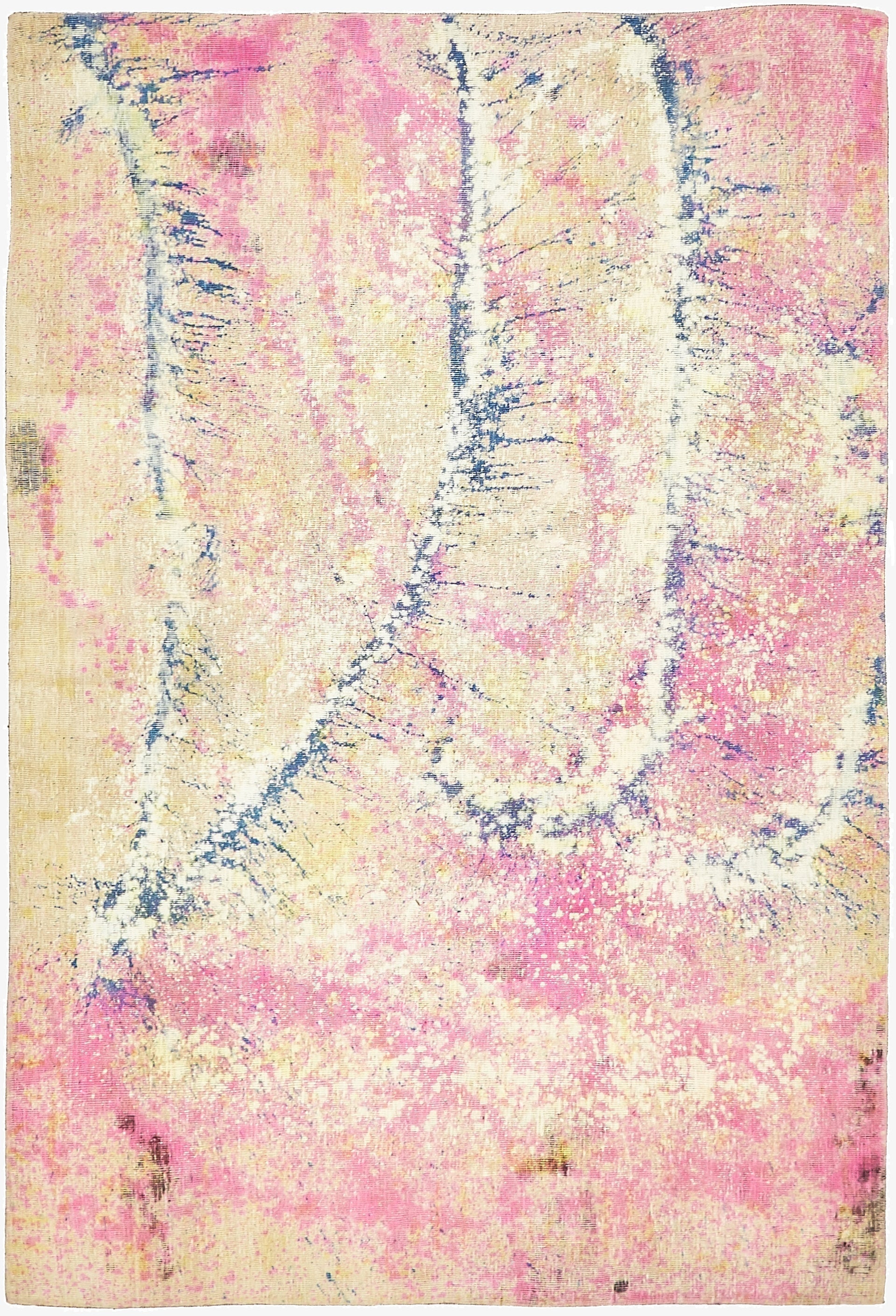  5' 2 x 7' 7  Hand Knotted Ultra Vintage Persian Wool Rug