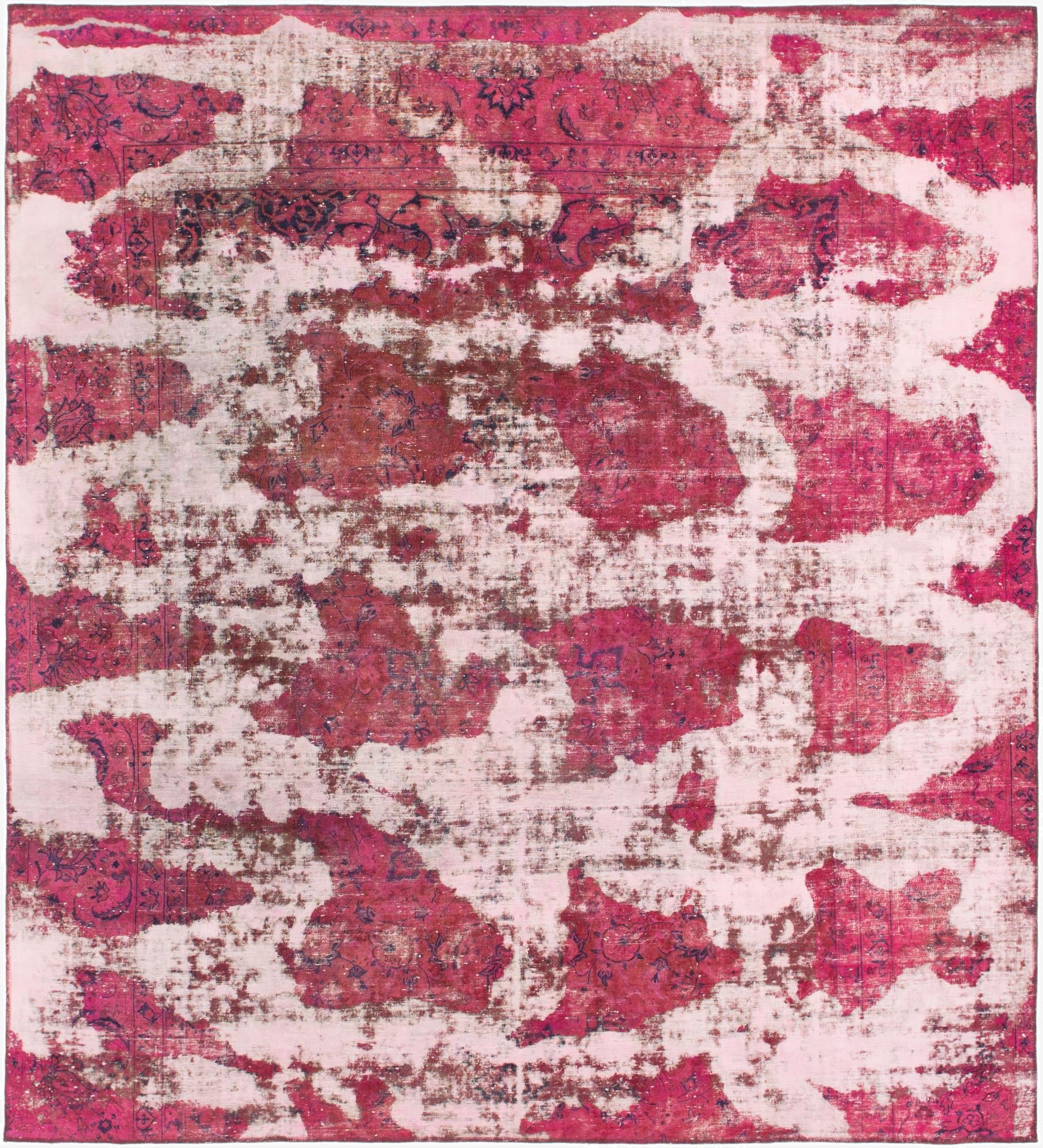  9' 2 x 10' 2  Hand Knotted Ultra Vintage Persian Wool Rug