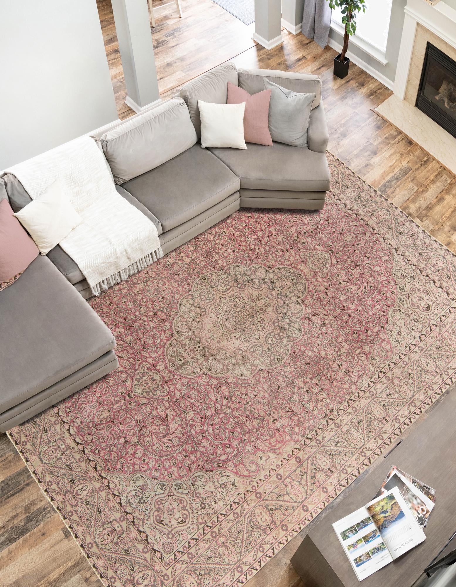  8' 2 x 12' 5  Hand Knotted Ultra Vintage Persian Wool Rug