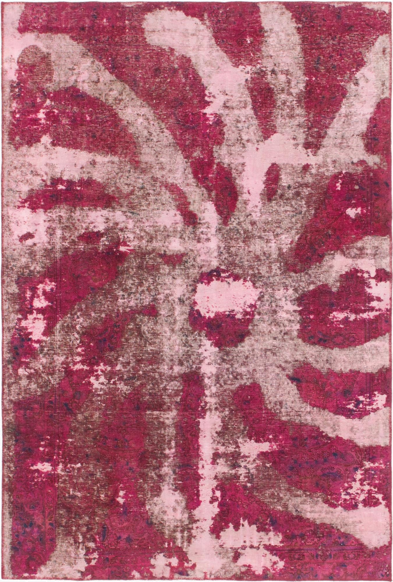  5' 10 x 8' 7  Hand Knotted Ultra Vintage Persian Wool Rug