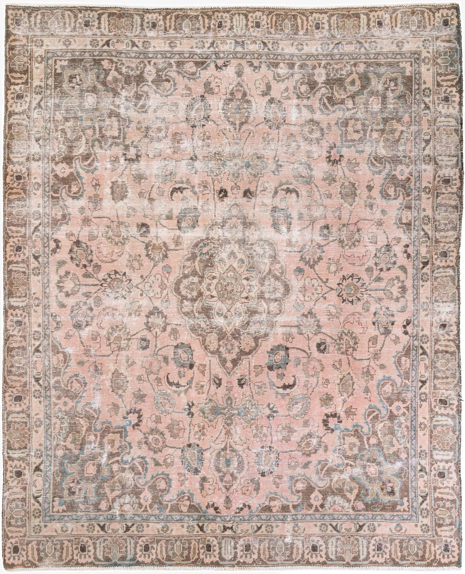  9' 3 x 11' 1  Hand Knotted Ultra Vintage Persian Wool Rug