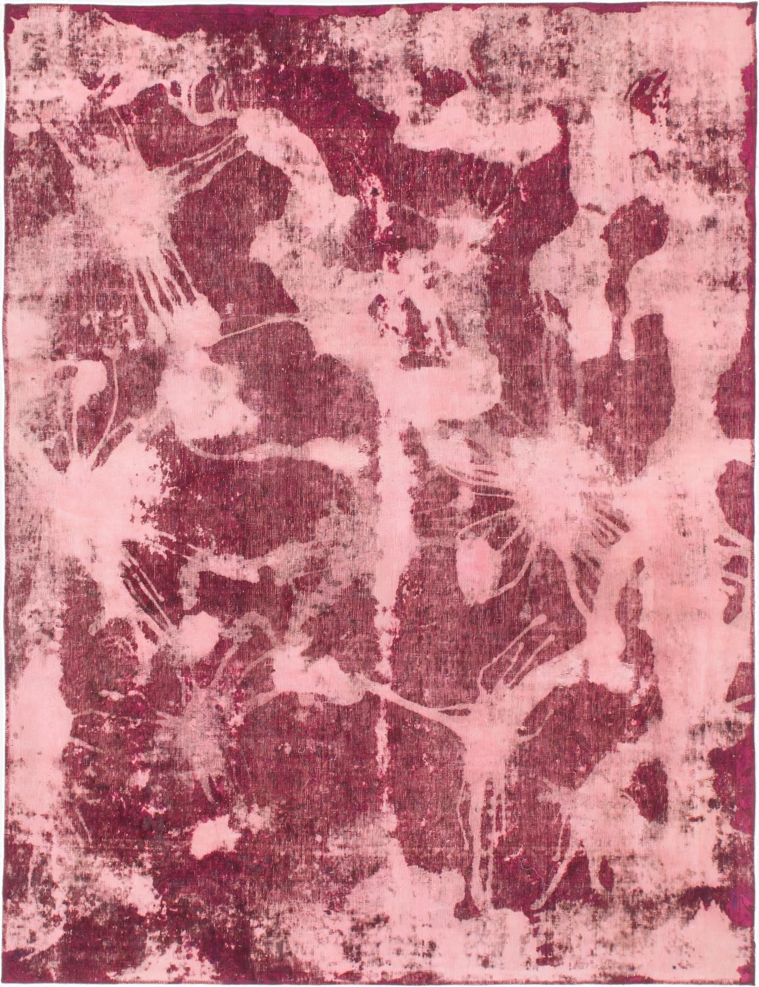  7' 2 x 9' 3  Hand Knotted Ultra Vintage Persian Wool Rug