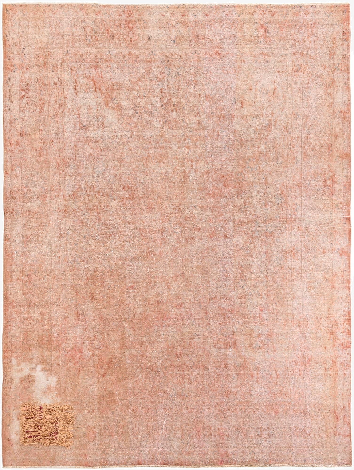  9' 7 x 13'  Hand Knotted Ultra Vintage Persian Wool Rug