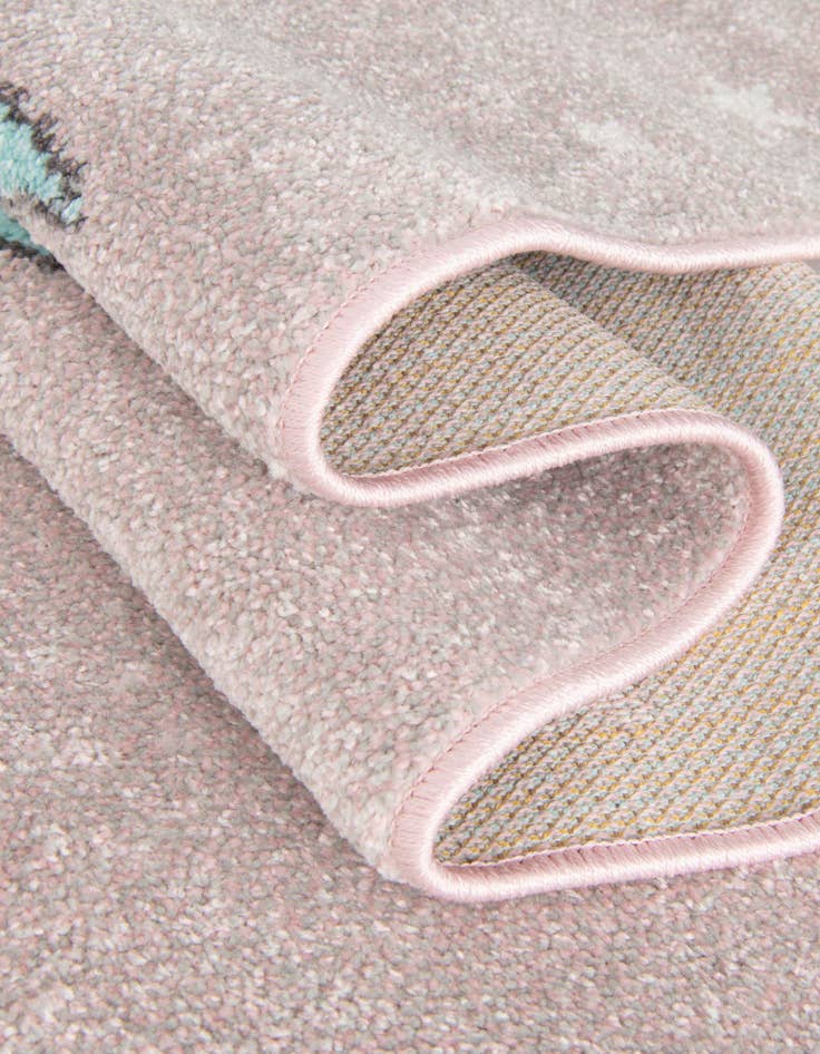 Detail image of  2' 2 x 2' 11 Unicorn Whimsy Kids Rug