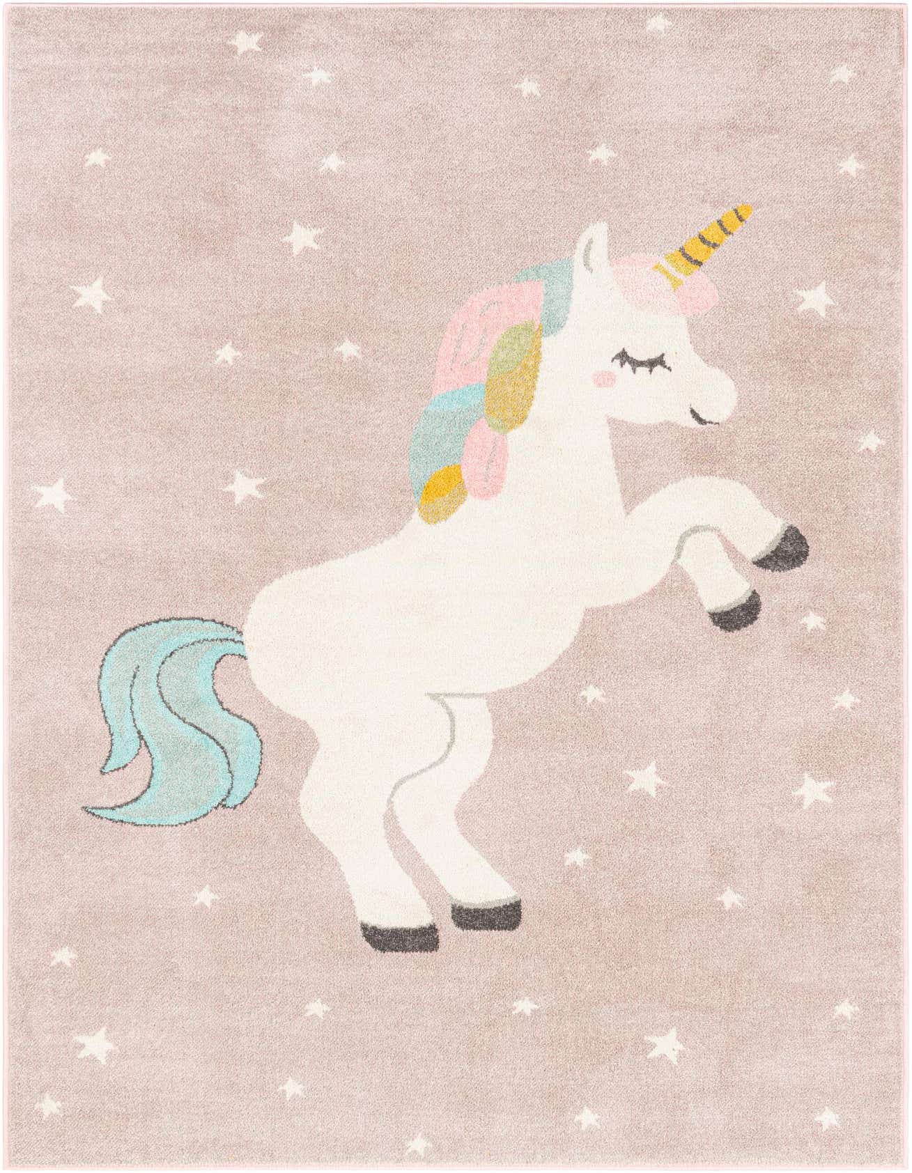 Primary image  5' 3 x 8' Unicorn Whimsy Kids Rug