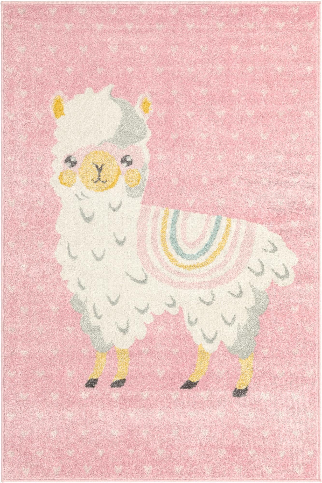  4' x 6' Llama Whimsy Kids Rug