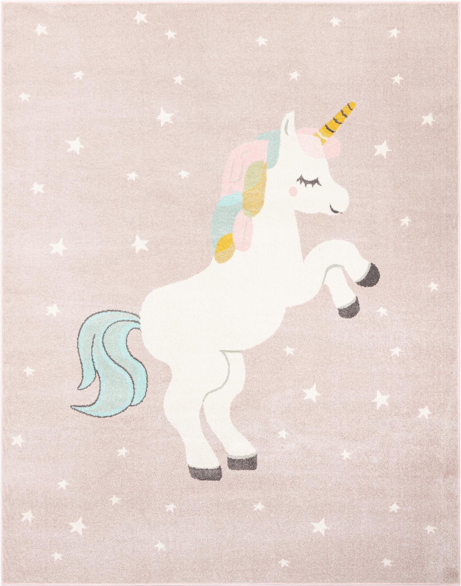  7' 10 x 10' Unicorn Whimsy Kids Rug
