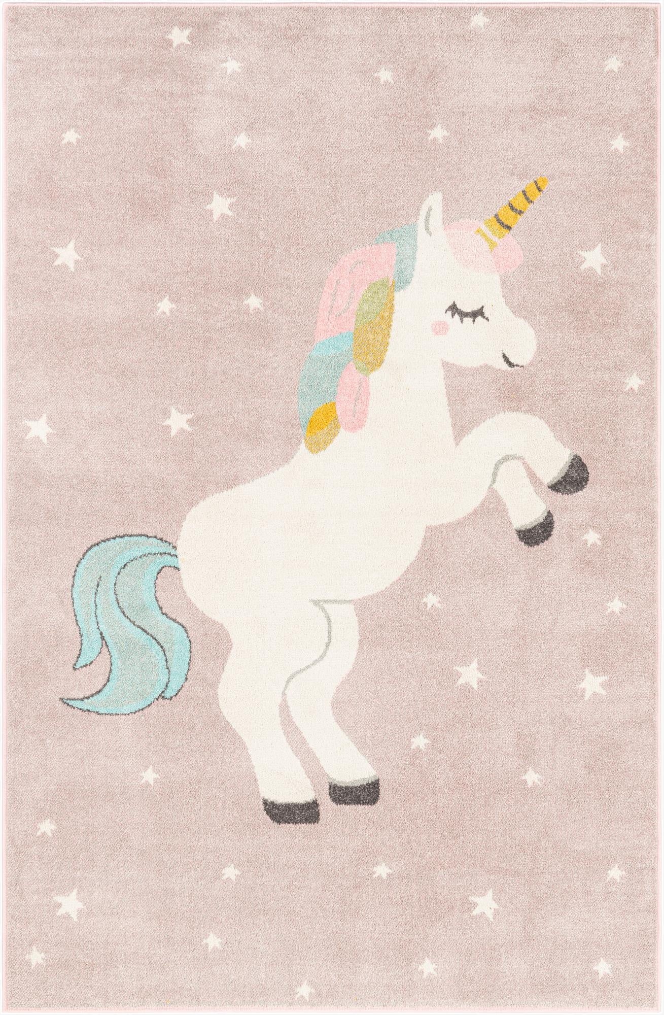 Primary image  5' 3 x 8' Unicorn Whimsy Kids Rug