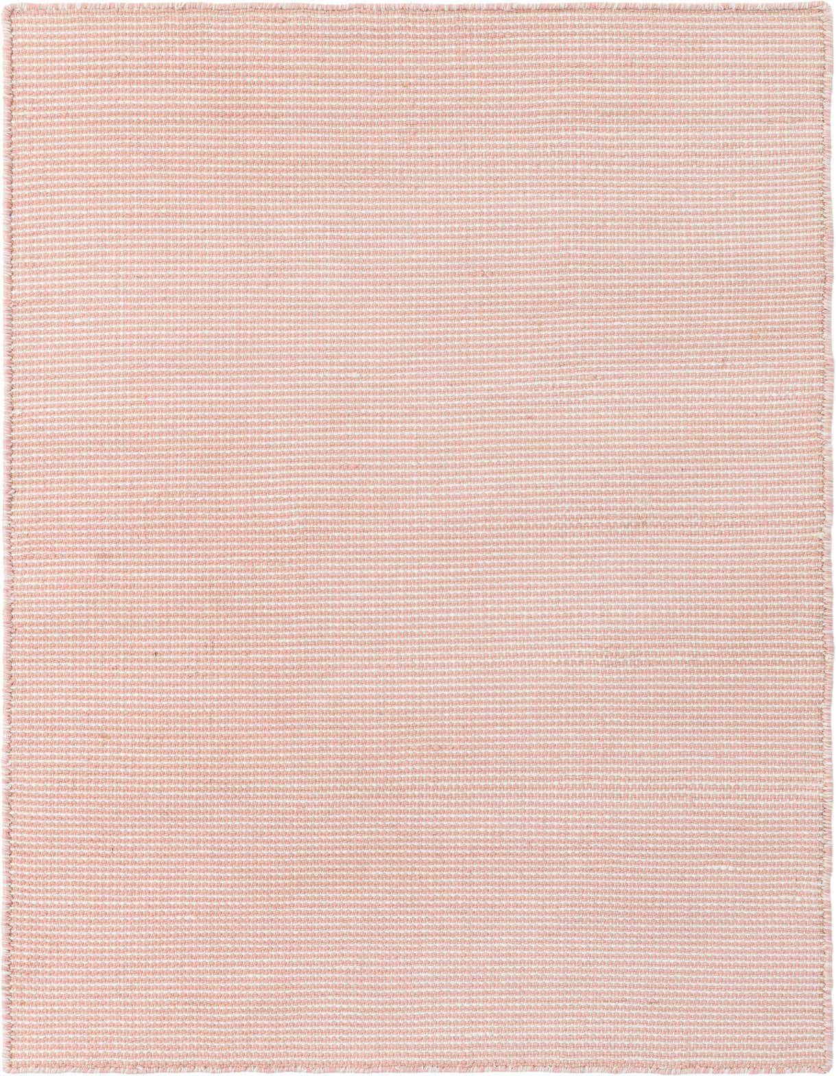 A 3x5 rectangular Jill Zarin Palm Springs Outdoor rug in Pink Roses, featuring a modern plaid and stripe pattern.