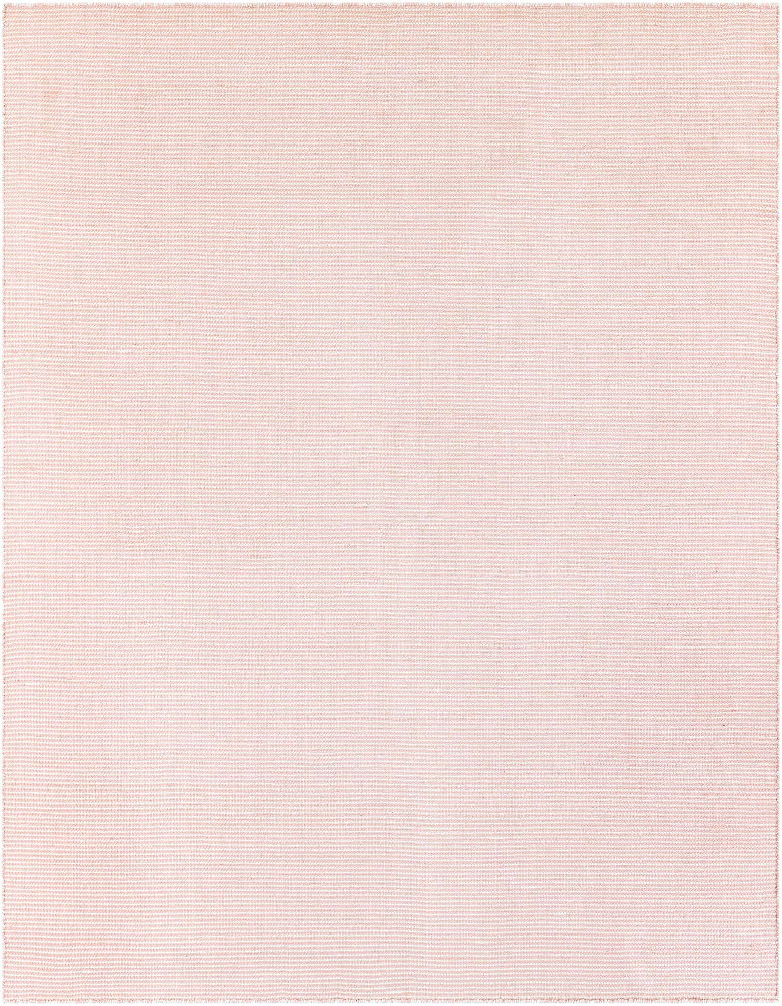 A 7' 10 x 7' 10 square Jill Zarin Palm Springs Outdoor rug in a soft pink roses color, featuring a textured flatweave.