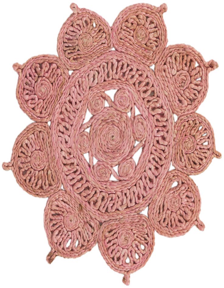 Detail image of  2' x 2'  Hand Braided Jute Round Rug