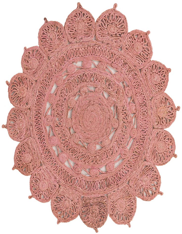 Detail image of  4' 1 x 4' 1  Hand Braided Jute Round Rug