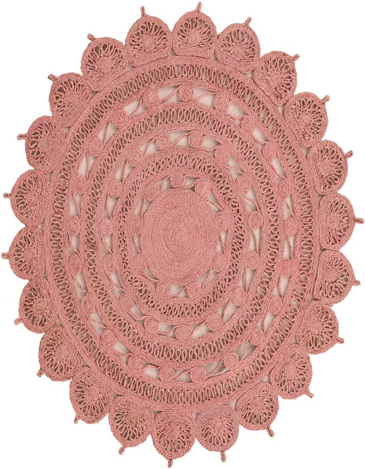 Detail image of 5' 1 x 5' 1 Handmade Braided Jute Round Rug
