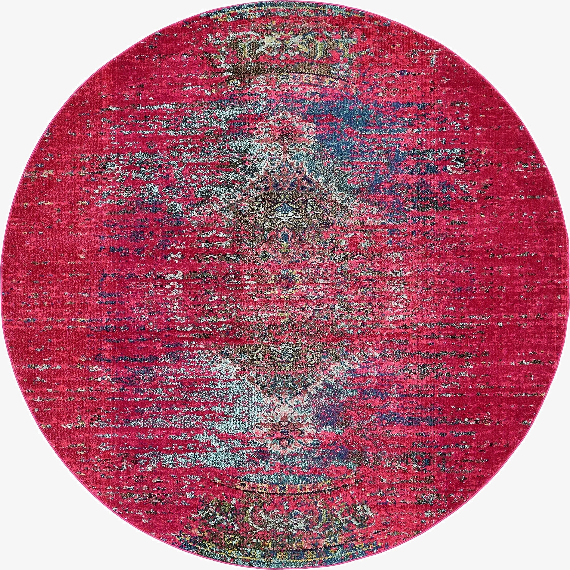  8' x 8'  Washable Carnevale Round Rug
