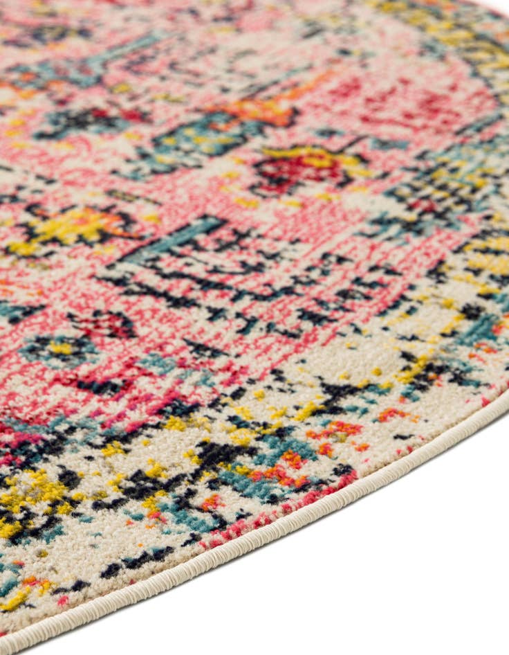 Detail image of  4' x 4'  Washable El Paso Round Rug