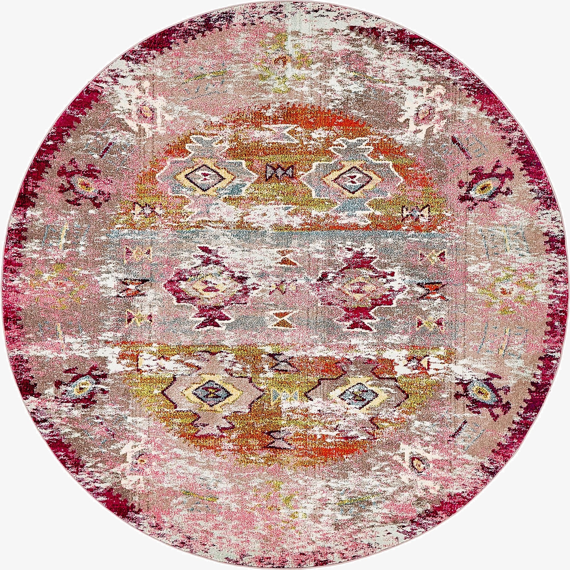 8' x 8'  Washable El Paso Round Rug