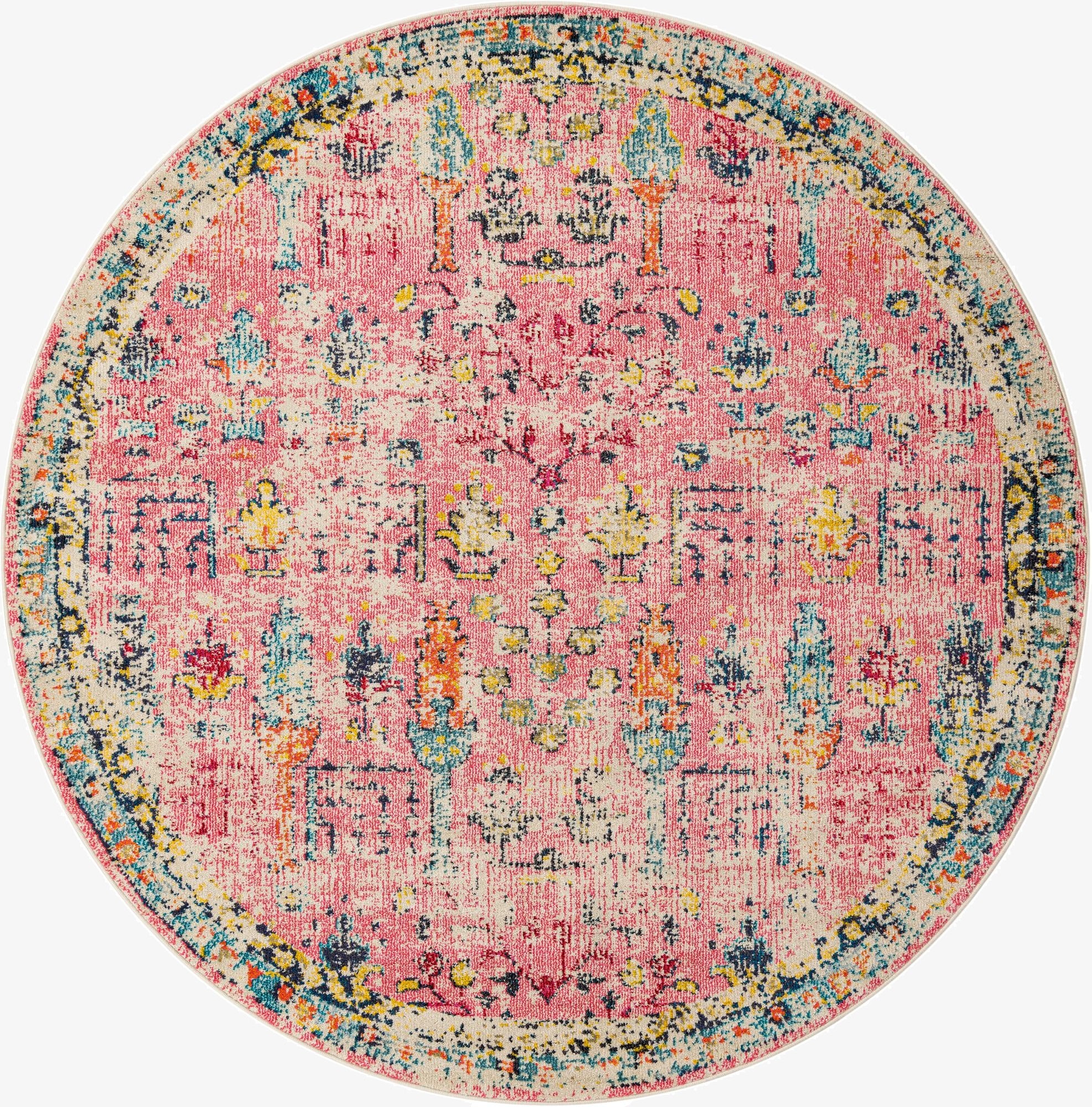  7' 10 x 7' 10  Washable El Paso Round Rug