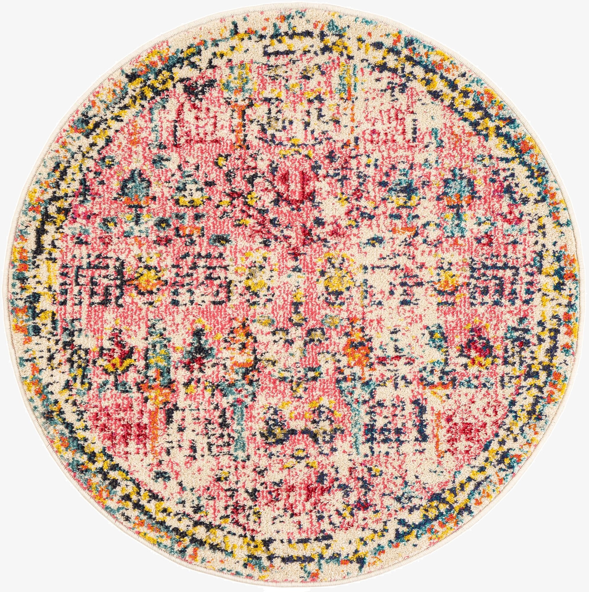  3' 3 x 3' 3  Washable El Paso Round Rug