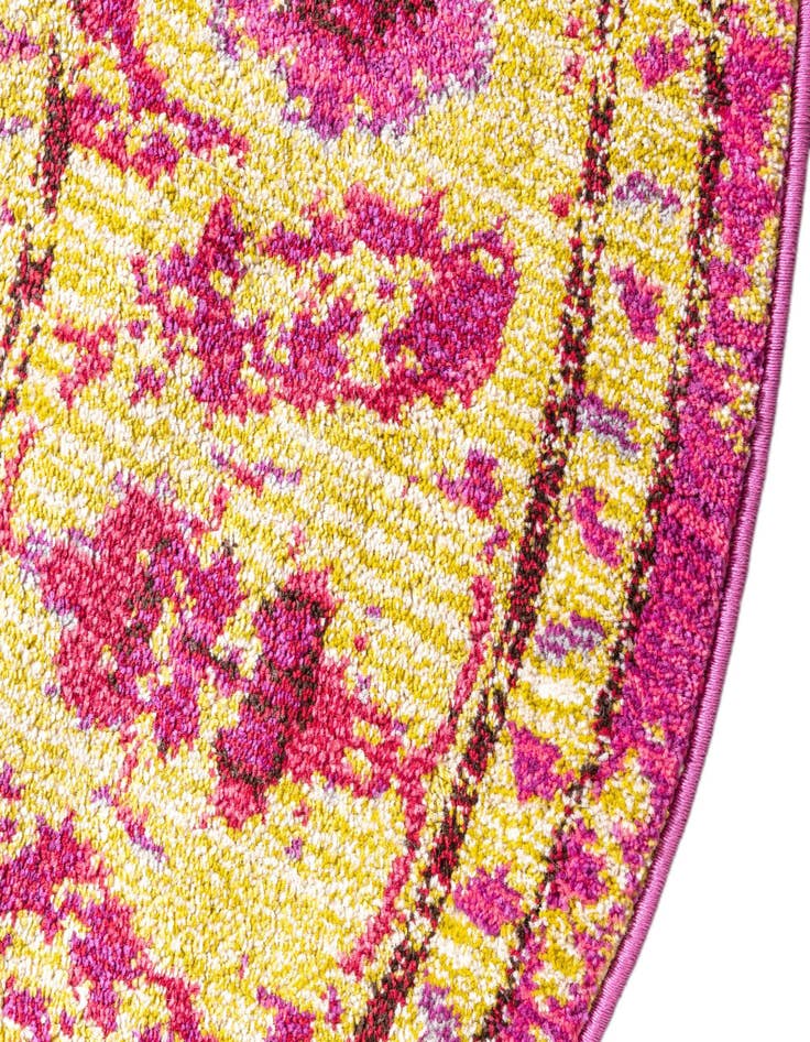 Detail image of 6' x 6' Washable Fleur Round Rug