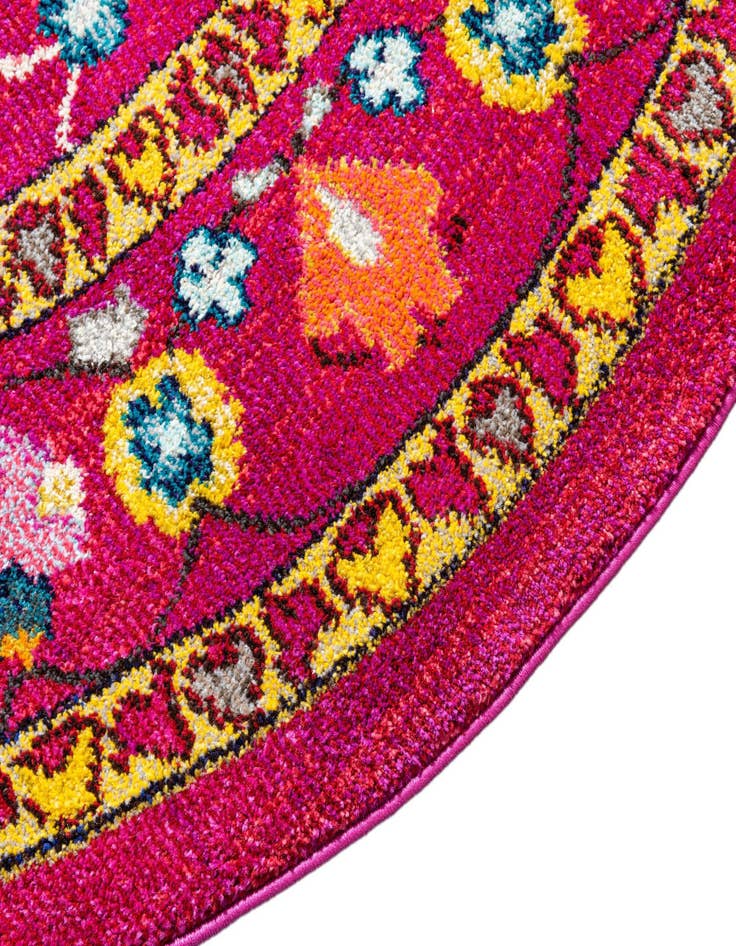 Detail image of  8' x 8'  Washable Fleur Round Rug