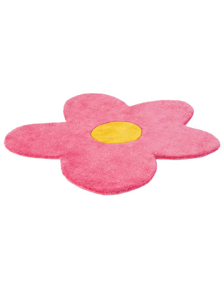 Detail image of  3' 1 x 3' 1 Happy Rugs Funky Flower Wool Round